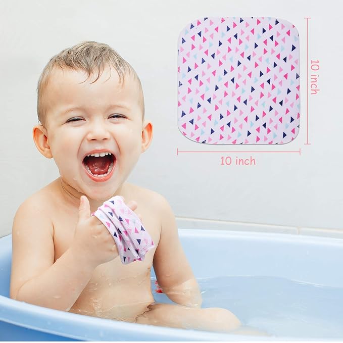 Baby Washcloths, Momcozy Ultra Soft Absorbent Towel 8pcs Newborn 10"x10" (Pink)