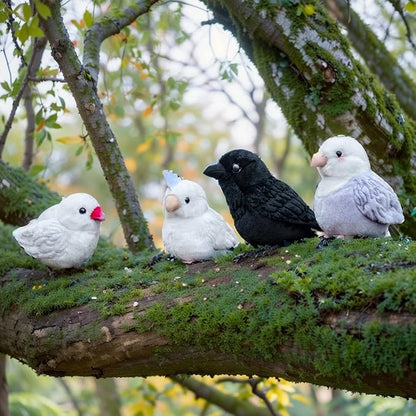 FRANKIEZHOU Realistic Purple Peony Parrot Plush Animal,Bird Plush Toy Cardinal Gifts for Loss 5.5 inches