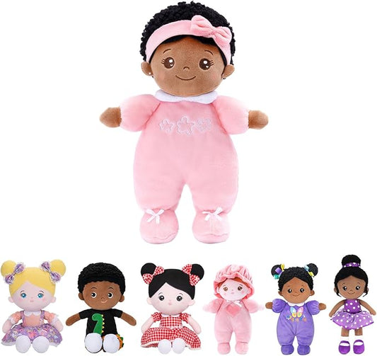 OUOZZZ Soft Black Baby Dolls for Girls - First African 10"