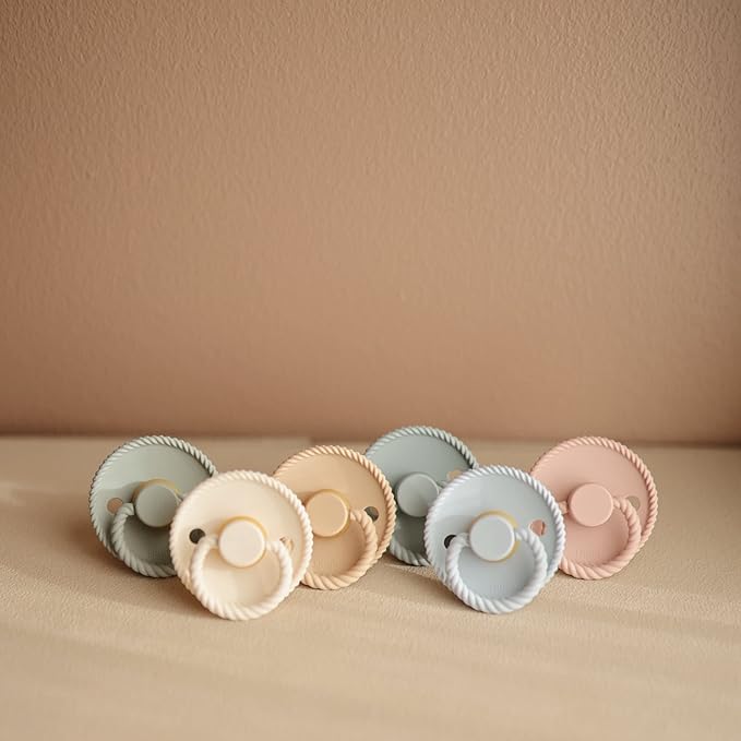Frigg Rope SilkySoft Silicone Baby Pacifier | Made in Denmark 6-18 Months)