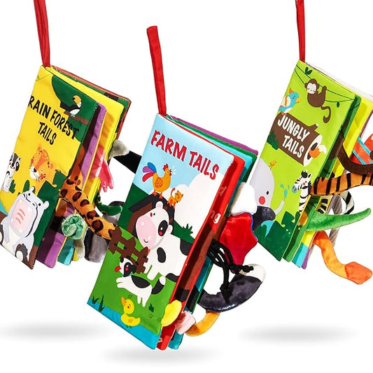 beiens Baby Books Toys, Baby Books 0-6 Months 3PCS Touch 0-3-6-12-18 Months