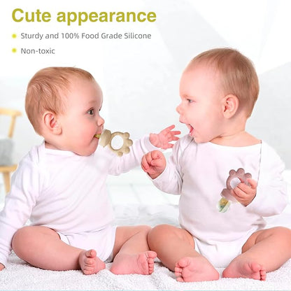 Baby Solids/Frozen Fruit Feeder Pacifier, Infant Teether Toy 4M+ 2-Pack (Claw