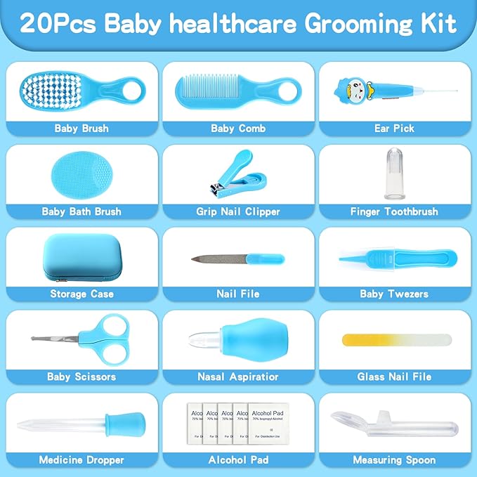 Baby Healthcare and Grooming Kit, 20 in 1 Baby Safety Boys(20 kits 20 in 1)