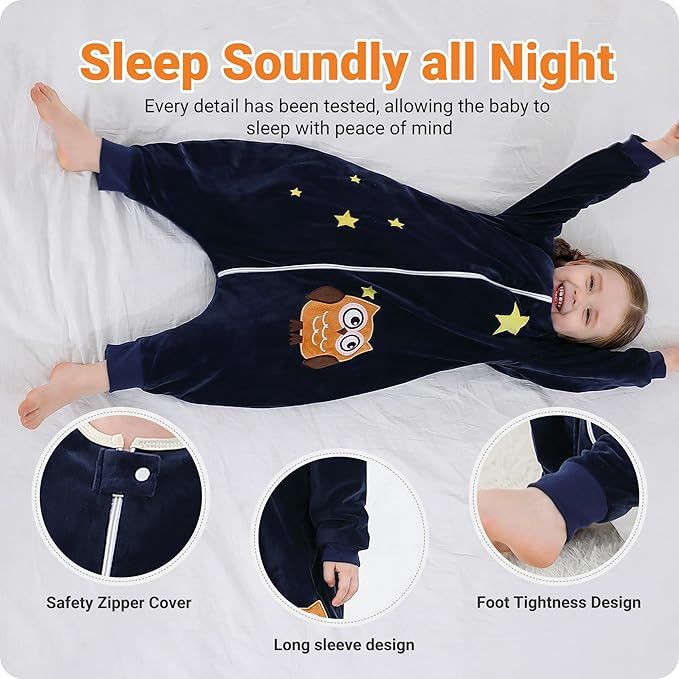 Baby Sleeping Sack Sleeveless, Toddler Sleeping Bag with Legs