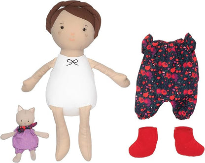 Manhattan Toy Playdate Friends Freddie Machine Washable and Dryer Safe 14 Inch Doll with Companion Stuffed Animal