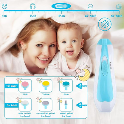 Baby Grooming Kit，Electric Safety Nail Trimmer Baby Nursery Kit，Infant Safety Care Set with Hair Brush Comb Nail Clipper Nasal Aspirator,Baby Essentials Kit for Newborn Girls Boys (21 PC-Blue Kit)
