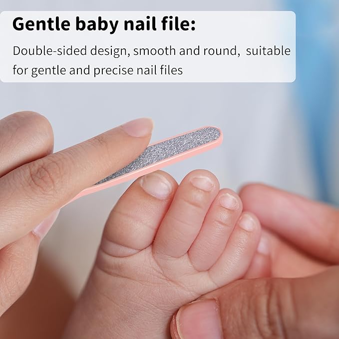 Baby Nail Clippers Kit Baby Grooming Set with Nail Clippers, Scissors, Nail File & Tweezers Baby Care Kit Fingernail Cutter for Baby,Newborn,Infant,Toddler,Kid(Pink)