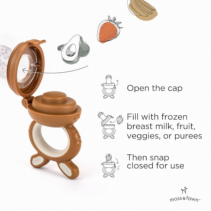 Forage Feeder, Soothing Silicone Frozen Baby Food Teething Toy