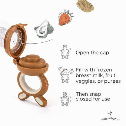 Forage Feeder, Soothing Silicone Frozen Baby Food Teething Toy