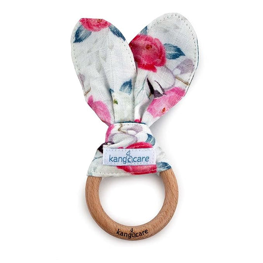 Kanga Care Baby Soft Muslin Sensory Crinkle Bunny Ear Wood