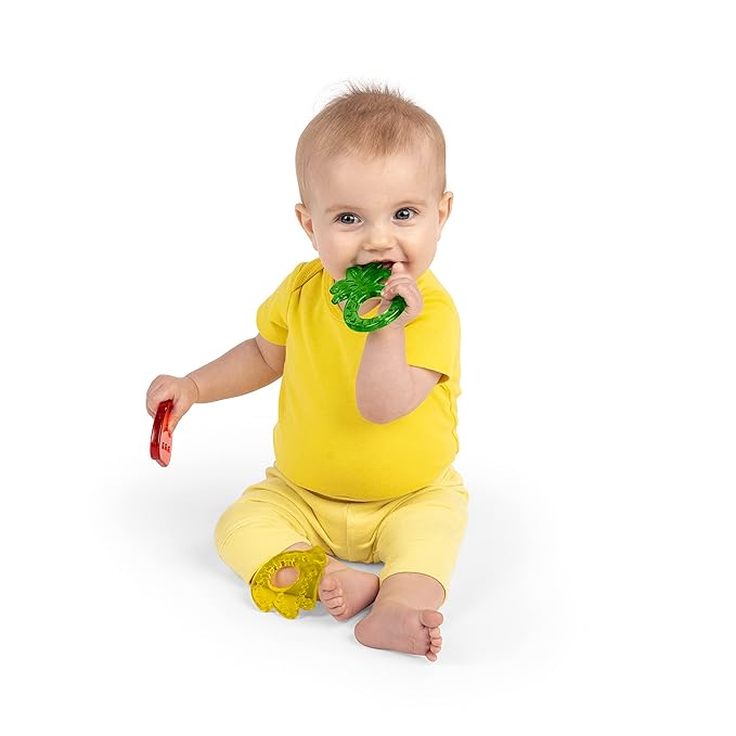 Bright Starts Juicy Chews 3-Pack Textured Teethers - Watermelon, Pineapple 3 Months