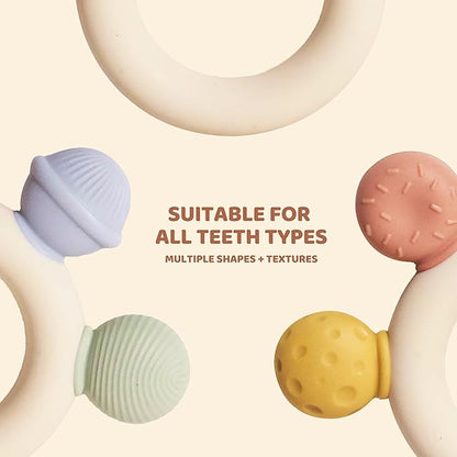 Baby Teething Toys for 0-6 Months, BPA Free Silicone Teethers 6 to 12 Months 2 Pack