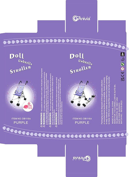 Doll Stroller Toy Anivia Realistic Doll Stroller Heart Design Gifts