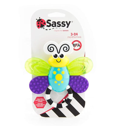 Sassy Flutterby Teether | Water-Filled Teether Soothes Gums 3 Months (80106)