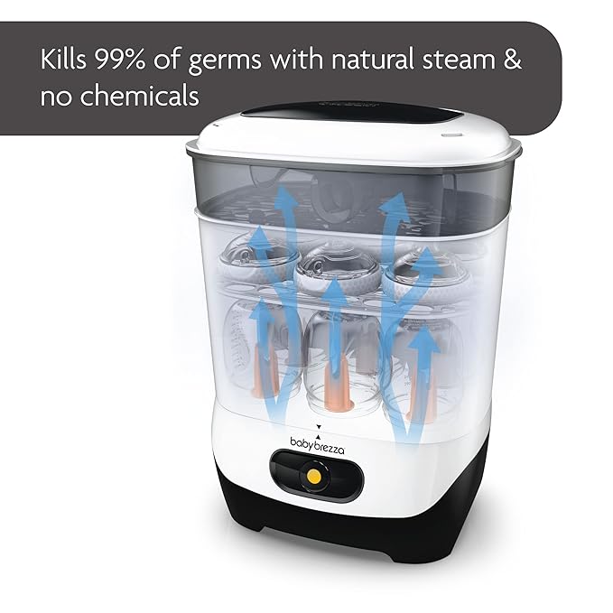 Baby Brezza 4 in 1 Baby Bottle Sterilizer Machine ??Largest Capacity Electric Steam Sterilization