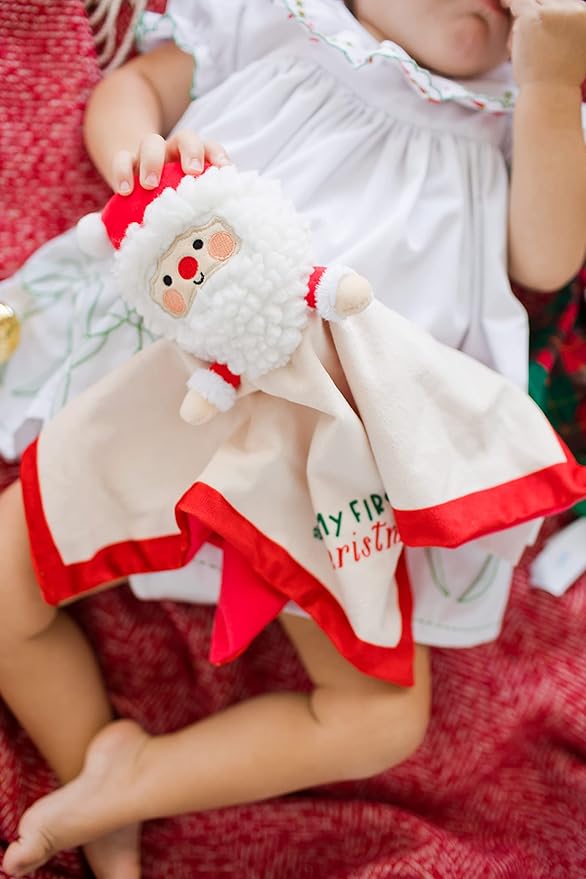 Pearhead Baby's First Christmas Security Blanket, Soft Baby Lovey for Babies