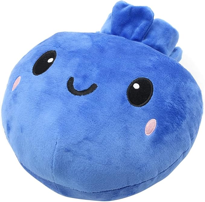 7.8inch Blueberry Plush Toy Soft Stuffed Berry Doll Smiling Fruit