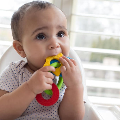 Dr. Brown's Learning Loop, Baby Teether Ring with Multiple Shapes & Textures 100% Silicone, 3m+ (Pack 2)