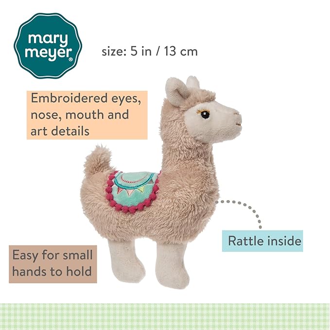 Mary Meyer Super Soft Baby Rattle, Lily Llama 5-Inches