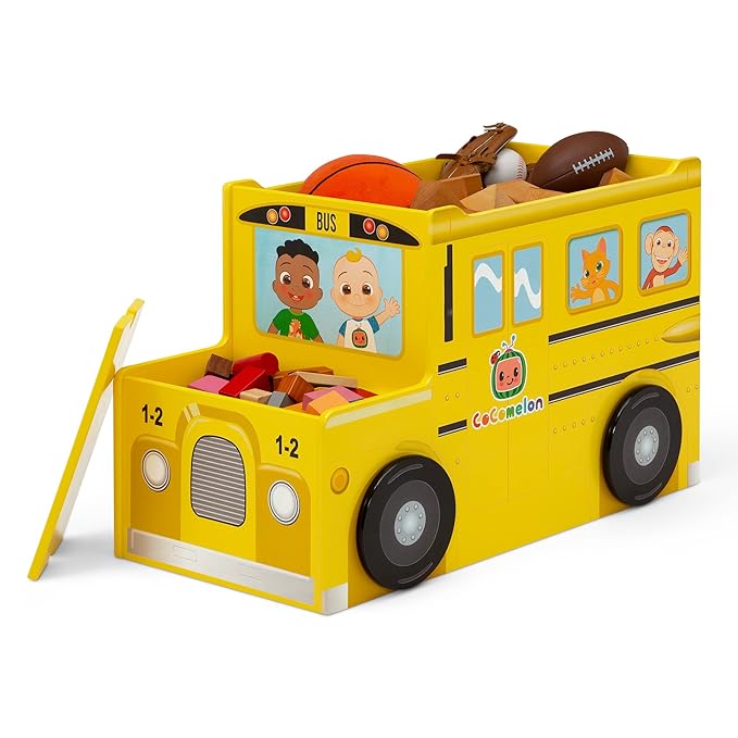 Delta Children CoComelon School Bus Toy Box + Delta Children