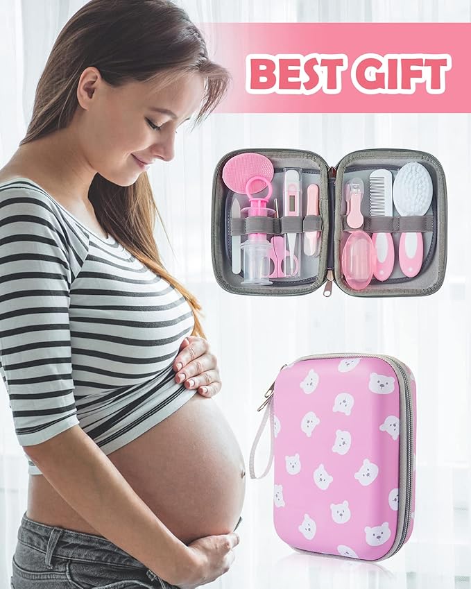 Baby Grooming and Health Kit, Lictin Safety Care Set, Newborn Nursery Health Care Set with Hair Brush,Comb,Nail Clippers and More for Newborn Infant Toddlers Baby Girls