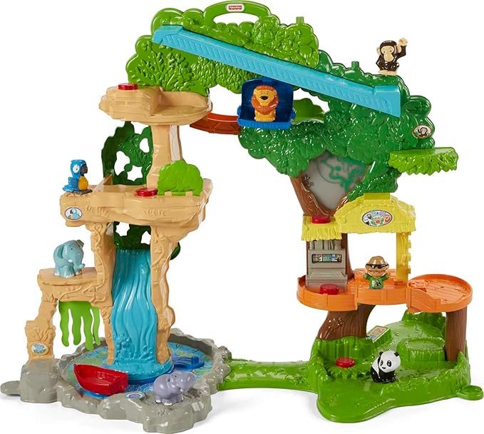Fisher-Price Little People Toddler Toy Share & Care Safari 2-Ft 7 Figures 1+ years