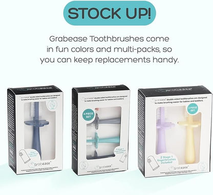 grabease Baby Toothbrush Finger, Infant Toothbrush, Toddler Toothbrush, Baby Finger Toothbrush, BPA-Free & Phthalate-Free, 1 Pack, Teal