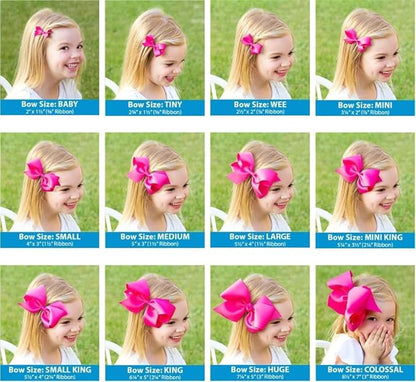 Wee Ones Girls Halloween-themed Jack-O-Lantern Printed Grosgrain Hair Bow, Jack O Lantern