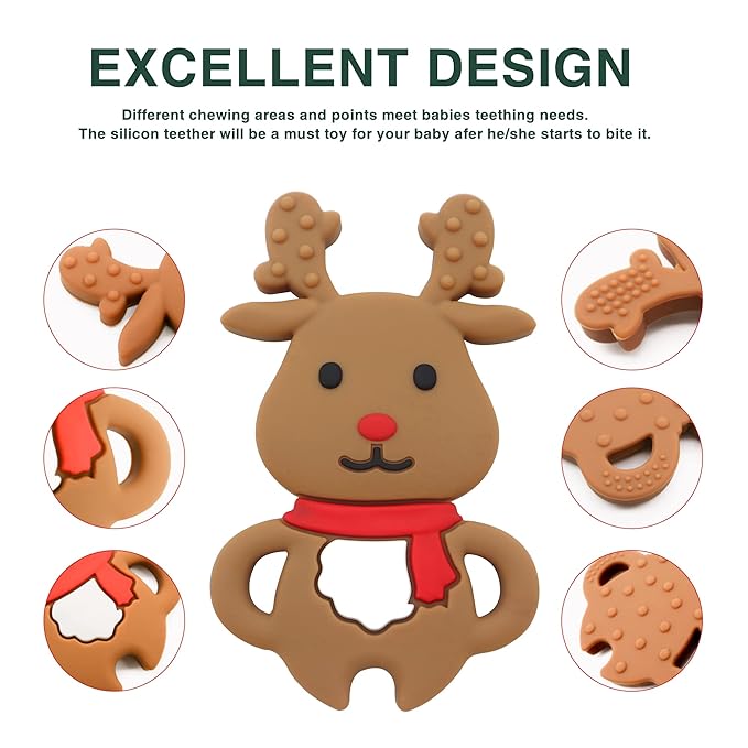 Baby Teething Toys, Silicone Teether for Babies