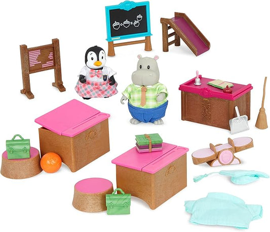 Lil Woodzeez – Classroom & Playground Playset 2 Doll 3 Years
