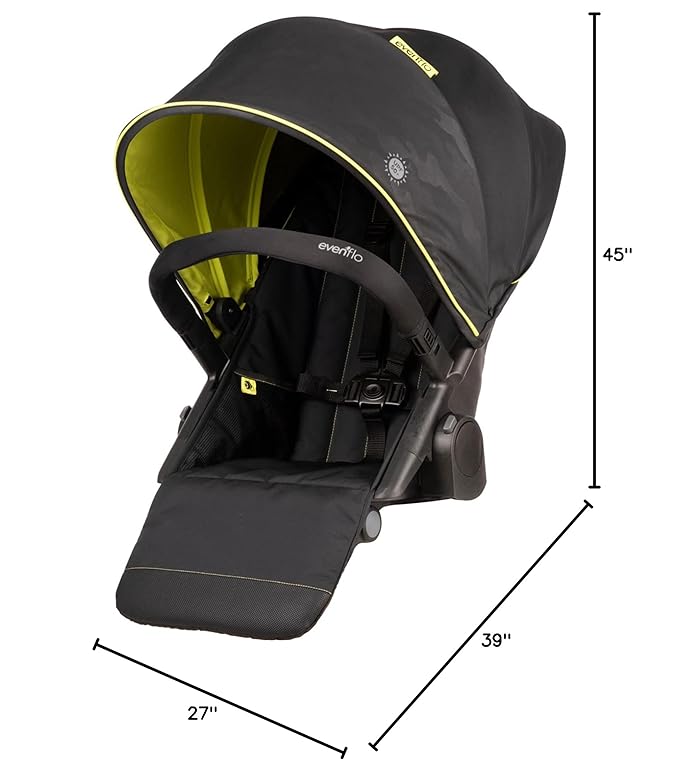 Evenflo Second Seat for Pivot Xplore Stroller or Travel System with 5 Point Harness System and Multiple Riding Positions, Adventurer Wayfarer