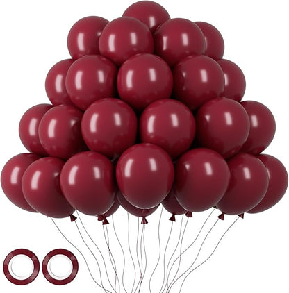 105pcs Burgundy Balloons 12inch Maroon Party Latex Balloons for Birthday, Graduation