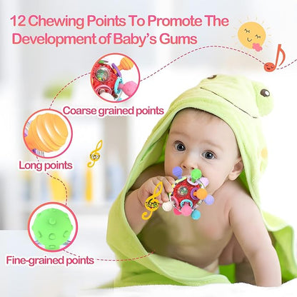 Baby Sensory Teething Toys - Infant Teethers Montessori Toys, Updated 0 3 6 9 12 18