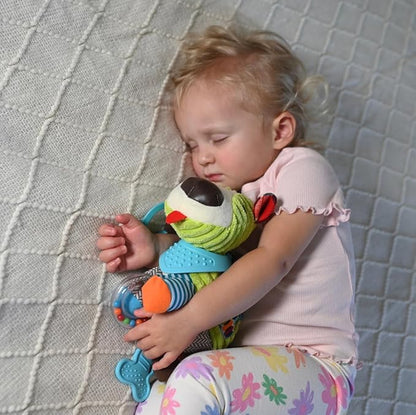 Maple Toys - 5-in-1 Multi-Sensory Plush Toy with Teethers, Rattles