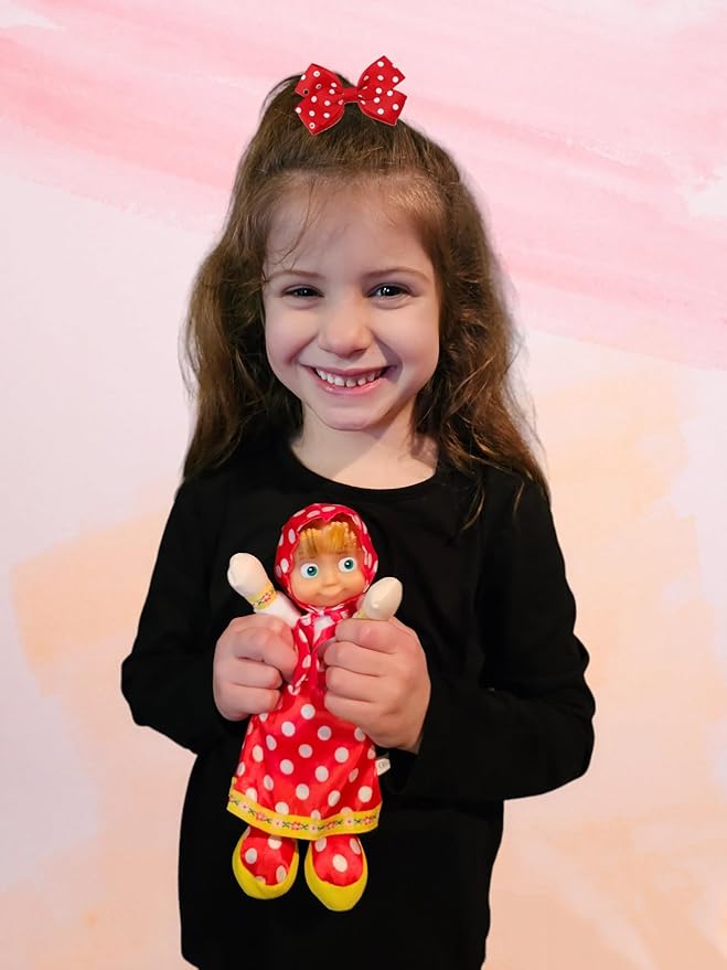 Masha Doll Soft Plush 9"" Toys Cuddly Dolls for Toddlers and Infants, Spring Stuffy Girls and Boys Birthday Gifts