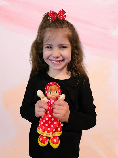 Masha Doll Soft Plush 9"" Toys Cuddly Dolls for Toddlers and Infants, Spring Stuffy Girls and Boys Birthday Gifts