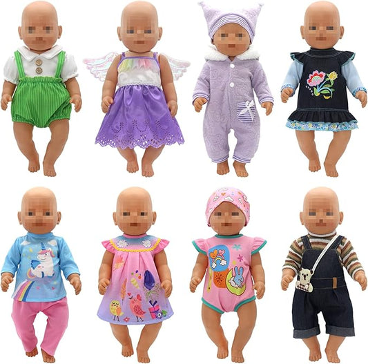 SOTOGO 8 Sets Doll Clothes Outfits for 14 to 17 15 Inch 18 Inch