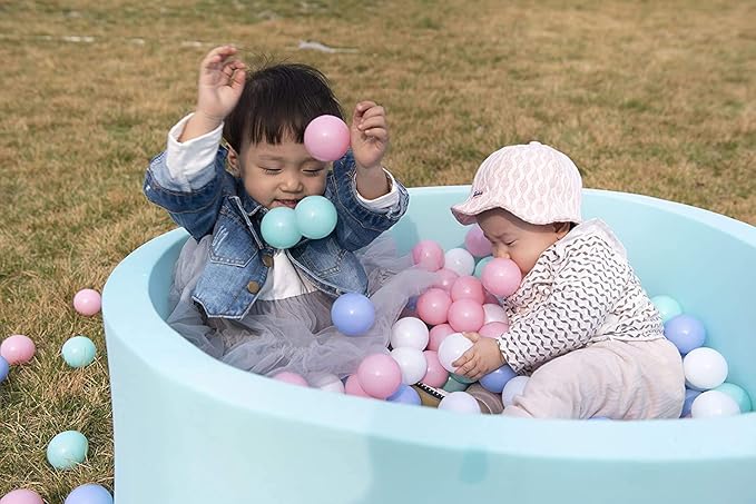 MoonxHome Ball Pit Balls for Toddlers, BPA Free Crush Proof Plastic Toy Balls for Ball Pit 2.15 Inch 100…