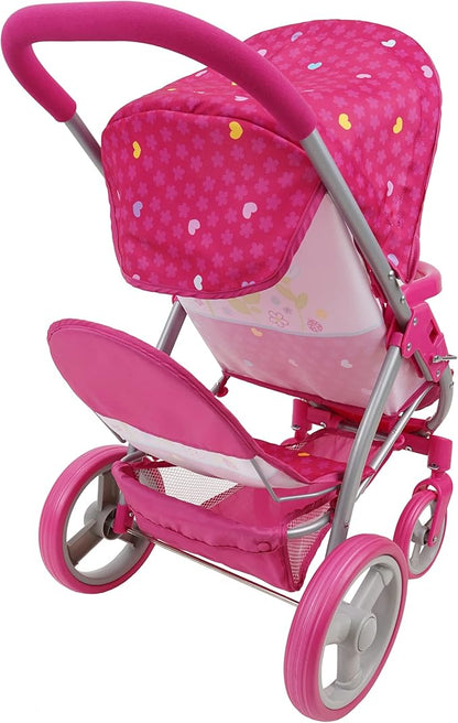 509 Crew 509: Garden Twin Doll Stroller - Kids Pretend Play, Front Swivel Wheels 3+