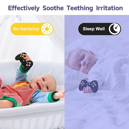 Hooku Silicone Teethers for Babies 0-6 Months, Teething Toys for Babies 6-12 Months 0-3 Months,