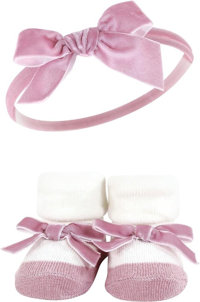 Hudson Baby Girl's Headband and Socks Giftset