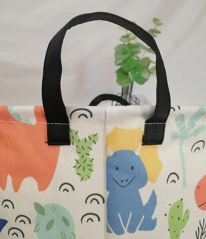 Round Baby Dinosaur Pattern Laundry Hamper Storage Basket Organizer Hamper