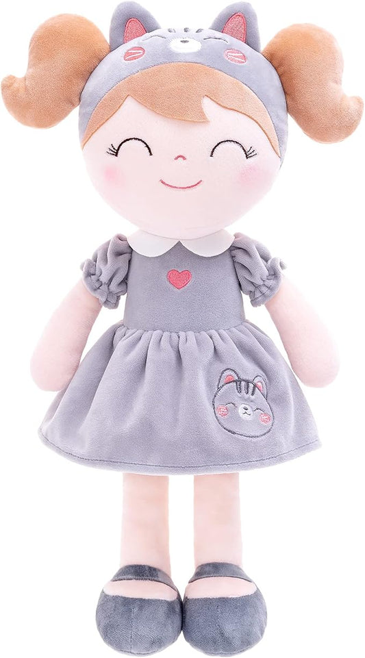 Gloveleya Baby Doll Girl Gifts Soft Plush Kitty Cat Dolls 12" with