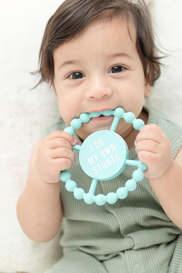 Bella Tunno Happy Teether ??Soft & Easy Grip Baby Teether Toy, Silicone Teether Ring to Help Soothe Gums