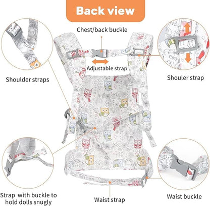 Baby Doll Carrier for Baby Girl Premiums Soft Cotton Straps 18 inch