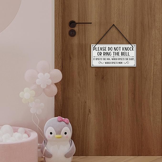Putuo Decor Do Not Ring Doorbell Sign Baby Sleeping