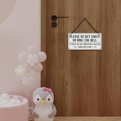 Putuo Decor Do Not Ring Doorbell Sign Baby Sleeping