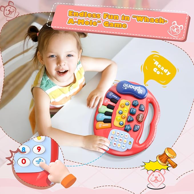 Ideashop Baby Piano Toys for 6 to 12 Months, Light 1 2 3 Years