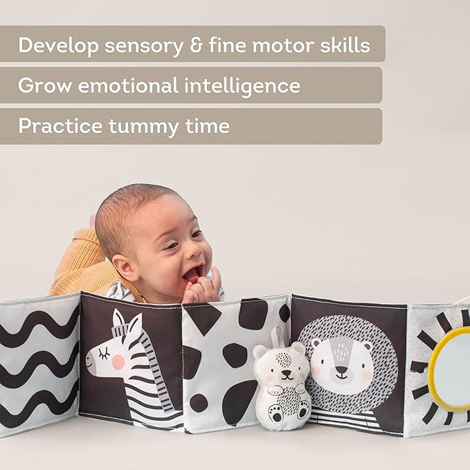 Taf Toys Newborn Soft Activity Book Black & White High 0-12 Months