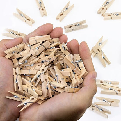 1.4 Inch Mini Clothes Pins for Photo, 130 Pcs Small Clothes Pins